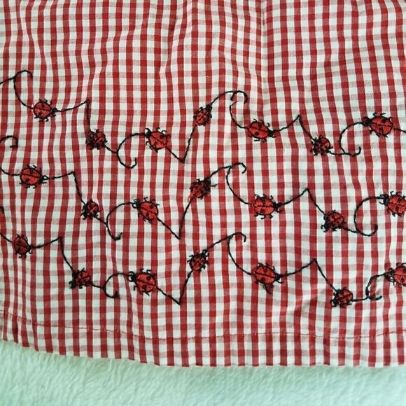 Copper Key Red & White Lady Bug Embroidered Top - Picture 4 of 8